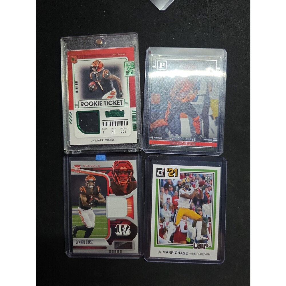 Bengals Ja'Marr Chase Rookie Football Cards Lot
